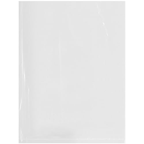 Plymor 6" x 8" (Pack of 100), 2 Mil Flat Open Clear Plastic Poly Bags - size: 6" x 8" (100 Count)