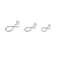 Dr.Fish 50 Pack Fly Fishing Snap 3 Sizes Stainless Steel Quick Change Lure Clip for Fishing Flies, Trout Fishing - size: L(0.35")-50 Pack