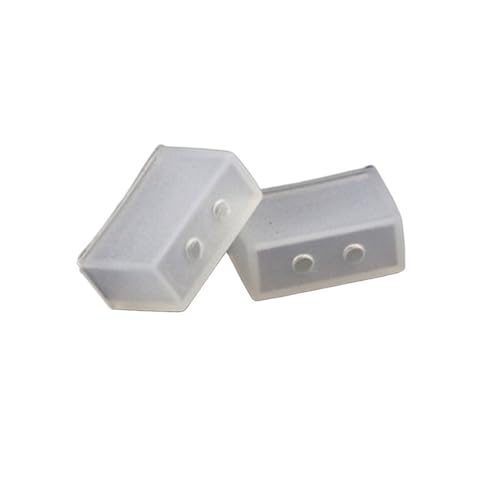 flexiable rubber 50pcs Silicon Tube IP67 Silicon Clip Nonporous End Caps Use for 5050 3528 drain elastic (Color : 10mm 2hole) - color: 10mm 2hole
