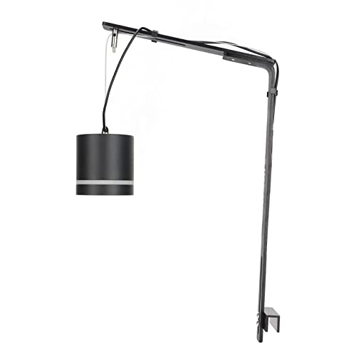 flexman Fish Tank Chandelier Bracket, 15.7x10.2 Aluminium Alloy Cylinder Aquarium Light Stand Kit, Full Spectrum Drop Light Mount Bracket for Fish Tank Bonsai (Black)
