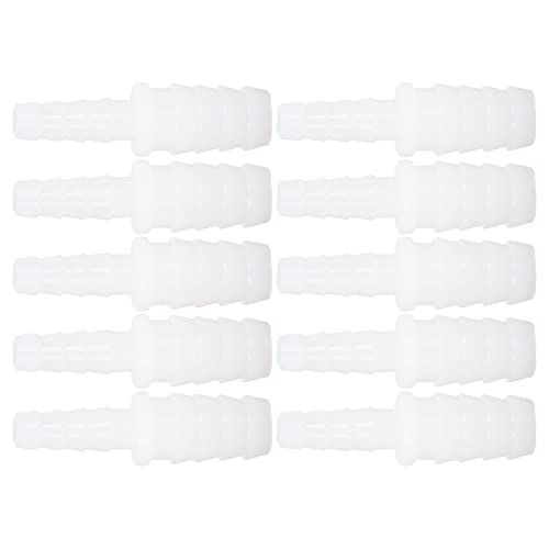ciciglow 10Pcs Hose Fitting PE Tube Connector Barb Reducer Joint Straight Through Set Kit for Aquarium Fish - Durable Material, Easy to Install (6-11mm Conversion Head)
