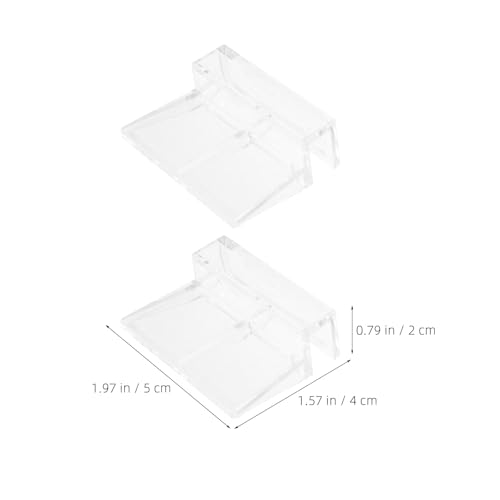 20pcs Fish Tank Lid Locking Clips - Transparent Terrarium Lid Clips - DIY Acrylic Fish Tank Cover Bracket for Home and Office Aquarium Box 6mm