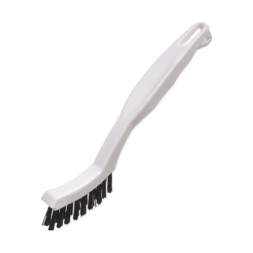 SPARTA Flo-Pac Grout Brush with Nylon Bristles, Scrubber with Handle for Bathroom and Kitchen Tile, 8", White - color: White, size: 8 Inches
