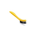 Rubbermaid Commercial Products 8.5" Tile and Grout Scrub Brush, Plastic Bristles, Black, for Industrial/Professional Use On Grout, Tile, and Other Small Areas - size: 8.5"