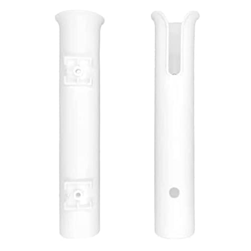 ISURE MARINE Fishing Rod Holder Bracket Wall Mounted Boat Side Mount Tool Holder Tube Links with Screws 2/3/4/6 Pole Tube (White/Black) - color: 6-Pole White