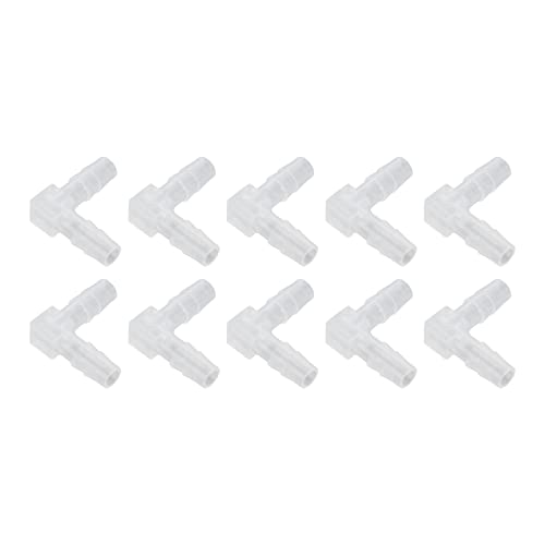 10Pcs Elbow Hose Barb Plastic Fitting 90 Degree Equal Barbed Joint L Shape - Wide Range of Use (6mm) - size: 6mm