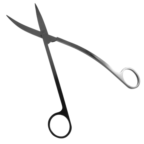 UPKOCH Aquatic Scissors Plant Clean Aquarium Fish Tank Tools Aquascaping Tools Stainless Steel Black