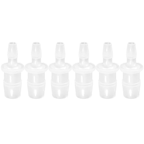 Plastic Hose Barb Reducer Pipe Fittings, 5/16" to 3/16" Hose ID Connectors Joint Splicer Mender Adapter Union Boat Water Air Aquarium O2 Fuel (Pack of 6) - size: 5/16"-3/16", style: 6