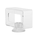 Fish Food Feeding Ring, Fish Floating Food Feeder Transparent with Suction Cup for Aquarium(L 10x16X4cm)