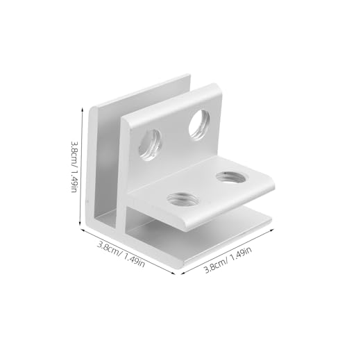 Artibetter Heavy Duty Glass Clamp 90 Degree Aluminium Alloy Bracket for 5-8mm Glass Shelf Mounting, Mirror Clips for Frameless Mirror Wall Hanging, Aquarium Tank Lid Support