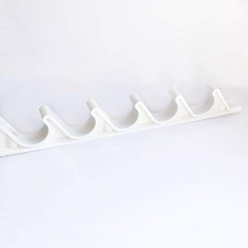 KOMORAX 2 pcs 6 Position Nylon White Adjustment Brackets for Patio Outdoor Lawn Yard Furniture or Chaise Lounges, Replacement, Back Support, Back-Height Multi Position Adjuster 10 5/8" L x 5/8" W