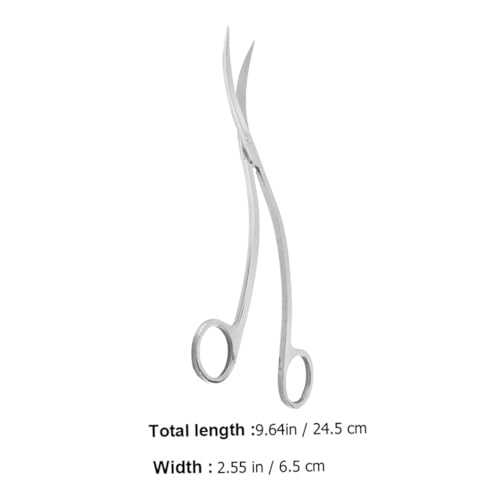 SUPVOX Stainless Steel Wave Scissors for Aquarium Tank Plant Trimming Tool Sharp Blades for Easy Aquatic Plant Maintenance for Professional Aquarists