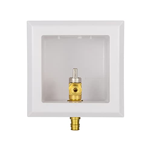 EFIELD Universal Ice Maker Box,1/2-Inch Cold Expansion Pex-A Inlet Connection with Installed 1/4-Turn Ball Valve (Expansion Pex-A),(IM017) - size: without Arrestor, style: Pex Expansion