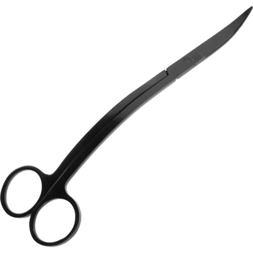Angoily Aquatic Scissors Plant Clean Aquarium Aquascaping Tools Fish Tank Tools Black Stainless Steel