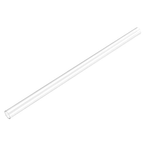 uxcell Clear Rigid Tubing 10mm(25/64'') ID x 12mm(15/32'') OD x 1Ft Length Round Plastic Polycarbonate Tube - size: 10mmx12mm