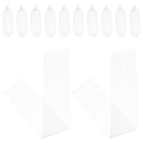 50pcs Thick Plastic Fish Transport Bags 6x34cm Flat Bottom Live Aquarium Shipping Pouches for Betta and Guppy Fish Packaging