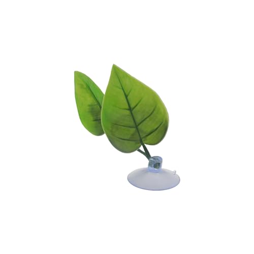 Plastic Leaf Plant for Freshwater or Fish Tanks, Betta Hammock Bed Leaf Artificial Silk Plants Aquarium Pad Artificial Fish Tank Rest Spawning Bed with Suction Cup Aquarium Fish Tank Plant Leaves