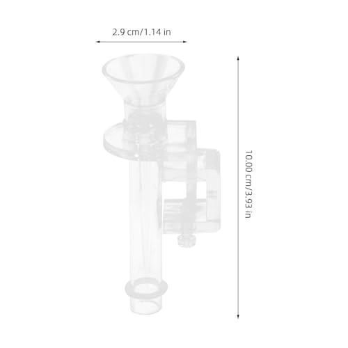 Shrimp Feeding Tube Aquarium Feeder Tube Acrylic 10cm Length Wall-Mounted Fish Tank Feeder for Aquarium Shrimp Supplies