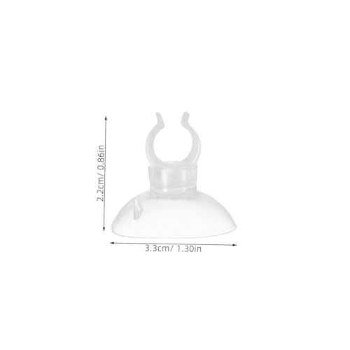 9pcs Suction Cup Clips for Aquarium Air Tubing Transparent Hose Holders Stable Support for Fish Tank Water Pipes Effortless Setup and Reliable Design - size: 3.30X3.30X2.2CM