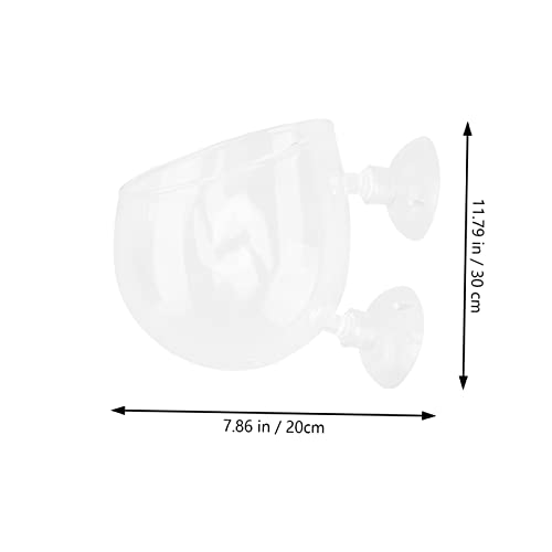 BESPORTBLE Glass Aquatic Plant Cup Pot Cups for Fish Tank Water Plant Holder Permeable Base for Shrimp and Planted Tanks Aquarium Decoration