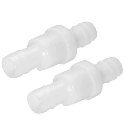 Litoexpe 3/8" One Way Inline Check Valve, Non Return Ozone Resistance PVDF Plastic One-Way Fuel Oil Water Gas Pump Air Check Valve, Pack of 2 - size: 3/8 Inch