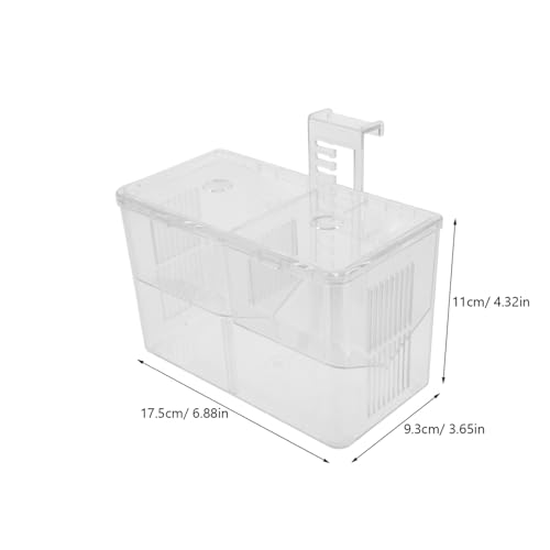 Milisten Fish Breeding Box Aquarium Incubator Divider for Shrimp and Fry Transparent Hatchery Easy to Clean and Install Portable Fish Isolation Tank