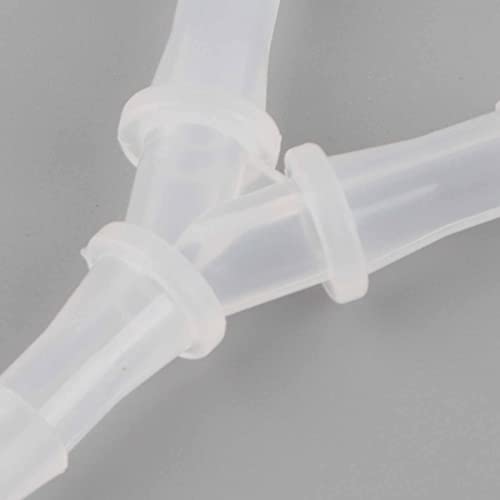 Soft Hose Fittings Y Connector 3 Way Junction Aquarium Fish Tank Air Pump Transparent Plastic High Strength (4.8mm)
