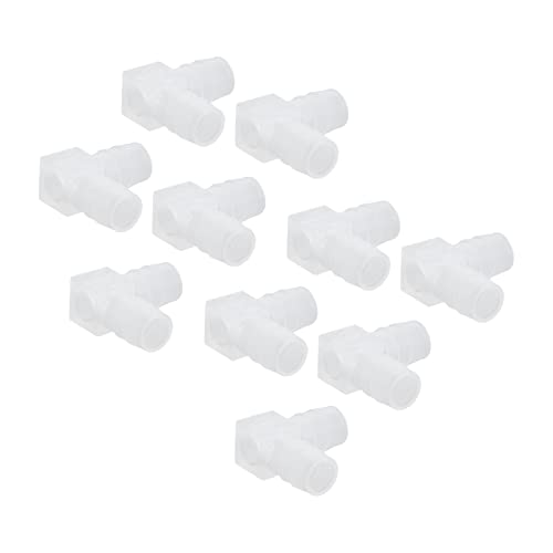 10Pcs Elbow Hose Barb Plastic Fitting 90 Degree Equal Barbed Joint Adapter L Shape - Wide Range of Use (10mm) - size: 10mm