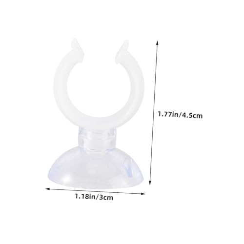 9pcs Aquarium Tube Clips Transparent Holders for Air Pump Tubing Firmly Secures Water Pipes Stability Enhancer for Fish Tank Decor and Functionality - size: 4.50X3.00X2.00CM