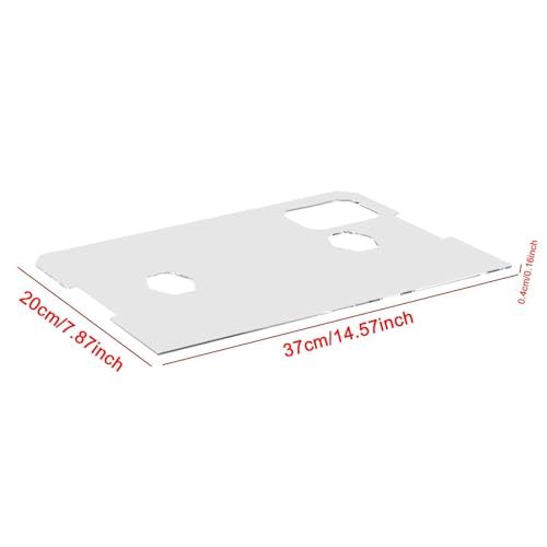 Tank Cover Tank Lid Transparent for Aquariums Without Center Aquarium Top Cover with Feed Holes, 370x200x4mm - color: 370x200x4mm