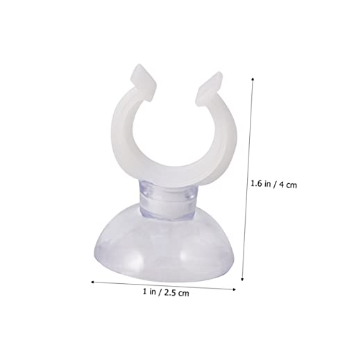 Mikikit 10pcs Strong Aquarium Clips for Fish Tank Cup Hose Fixing Bracket for Pump Tube Holder for Smooth - color: White, size: 4.00X2.50X2.50CM