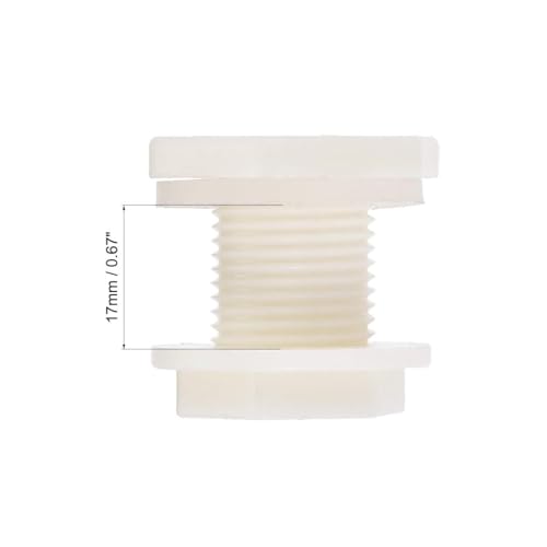 Bulkhead Fitting, G1/2 Male, Tube Adaptor Pipe Fitting with Silicone Gasket, Water Tank Connector for Rain Barrels Aquariums Water Tanks Tubs Pools Spigot, 4pcs - size: G1/2