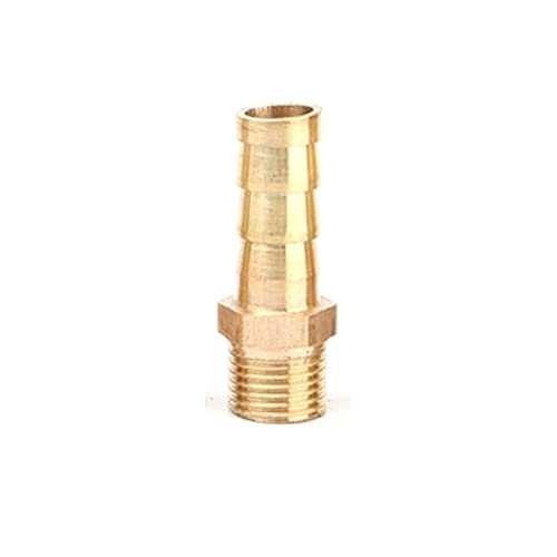 Lfang-Brass Hose Fitting 5pcs 1/8" Thread To 4/6/8/10/12mm Soft Hose Connector Garden Irrigation Adapter Aquarium Air Pump Line Fish Tank Hose Fittings, good wear resistance(Male 1l8 inch 12mm) - color: Male 1l8 Inch 12mm
