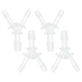 Plastic Hose Barb Fitting 3/32" x 1/8" x 3/32" Y Shaped Barb Connector PP 4 Pcs - size: 3/32"-1/8"-3/32"