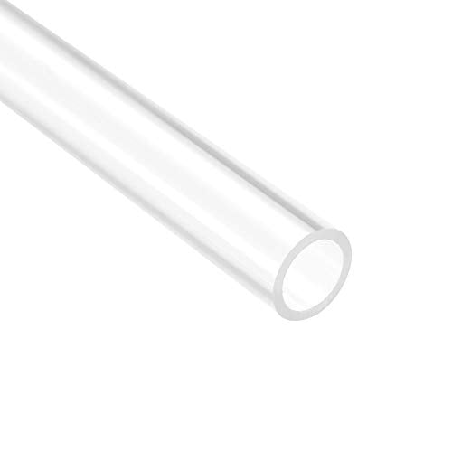 uxcell Clear Rigid Tubing 6mm(1/4'') ID x 8mm(5/16'') OD x 1Ft Length Round Plastic Polycarbonate Tube - size: 6mmx8mm