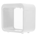Plastic Aquarium Miniature Kits Small Aquarium Mini Fish Tank Small with LED Lighting Fish Landscape Box Desktop Decoration LED Creative - color: White