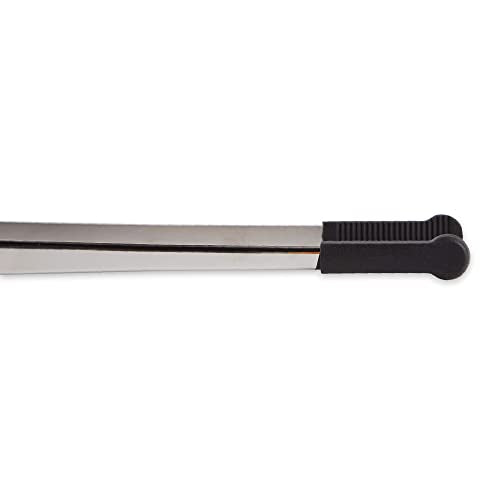 RSVP International Endurance Silicone Tipped Kitchen Tweezers Food Safe, Durable Stainless Steel, Heat Safe up to 475 Degrees F, 12" Length