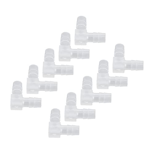 10Pcs Elbow Hose Barb Plastic Fitting 90 Degree Equal Barbed Joint L Shape - Wide Range of Use (8mm) - size: 8mm