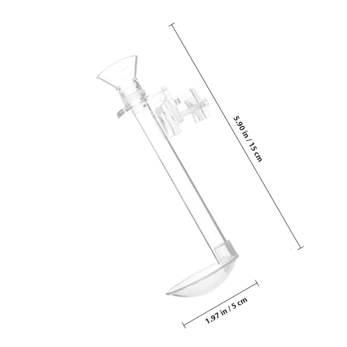 Aquarium Fish Feeder Tube with Acrylic Container, 15cm Wall-Mounted Shrimp Feeding Kit with Floating Ring and Cleaning Brush for Tank and Betta Supplies