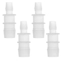 4pcs Plastic Hose Barb Fitting 5/8" to 3/8" Barbed Splicer Mender Joint Adapter Aquarium Clear - size: 5/8"-3/8"
