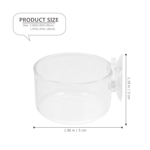Luxshiny 2pcs Aquarium Fish Food Feeders with Red Feeding Cup and Aquatic Plant Cup Plastic Tank Wall Fish Feeding Dish for Blood Worms and Flake Food Supplies