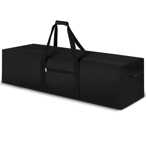 46 x 12.5 x 12.5 Inch, 120 L Extra Large Duffle Bag Camping Tent Storage Bag Heavy Duty Waterproof Sports Equipment Carrying Case for Tent Pole Travel Canopy Hammock Tripod Fishing Outdoor - color: Black, size: 46 x 12.5 x 12.5 Inch, 120 L