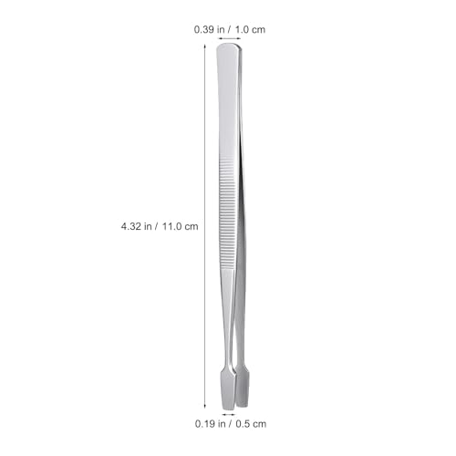 2-Pack Stamp Tweezers Stainless Steel – 4.3” Philately Tools for Collectors – Flat Tip, Non-Slip, Rust-Proof – Ideal for Stamps, Coins and Jewelry