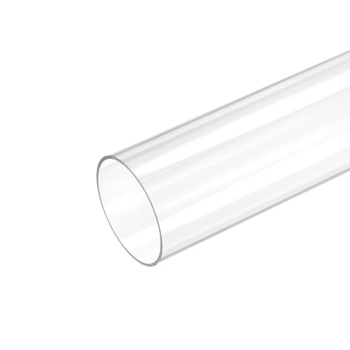 MECCANIXITY Plastic Pipe Rigid Polycarbonate Round Tube Clear 1.85"(47mm) ID 2"(50mm) OD 14" (350mm) High Impact for Lighting, Models, Water Plumbing - size: 1.85"IDx2"ODx14"