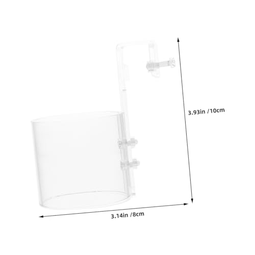 Fish Tank Feeding Ring Acrylic Fish Food Organizer Anti-Scatter Feeding Supply 80-Hook for Betta Shrimp Turtle Aquariums Beginner