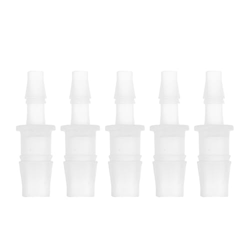 5 Pcs Aquarium Plastic Hose Barb Fitting 7/32" to 3/8" Hose ID Connectors Clear Plastic - size: 7/32"-3/8"