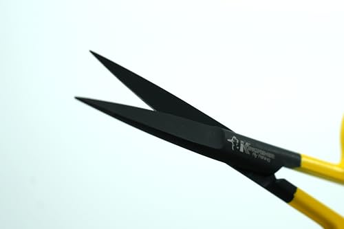Kingfisher Fly Tying Hair Scissors, 4.5 Inch, Straight - color: Yellow