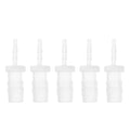 5 Pcs Aquarium Plastic Hose Barb Fitting 1/16" to 1/4" Hose ID Connectors Clear Plastic - size: 1/16"-1/4"