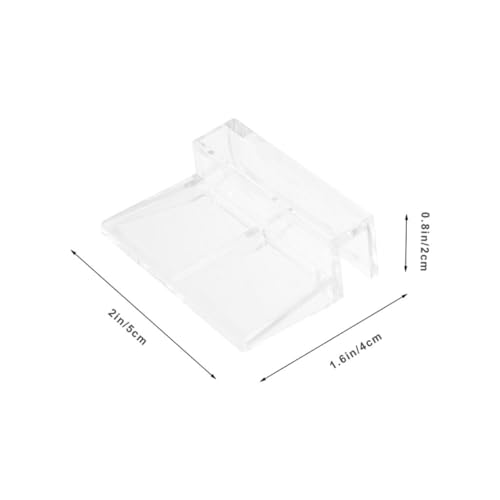 BESPORTBLE 12pcs Aquarium Lid Clips Aquarium Cover Support Brackets Clear Acrylic Fish Tank Holders Stable and Secure Glass Top Cover Holders for Aquatic Pets