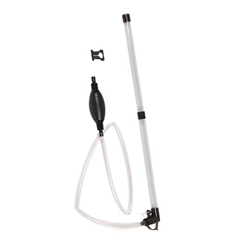 Manual Aquarium Water Changer, Fish Tank Siphon Gravel Vacuum Cleaner for Water Changing and Filter Sand Cleaning with PVC Hose and Filter Heads for Freshwater Saltwater